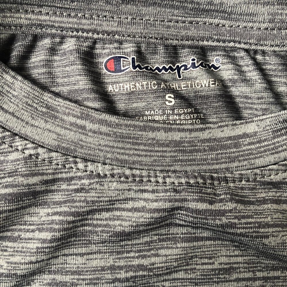Boys Champion Light Gray and Turquoise L/S T Size S - Picture 3 of 3